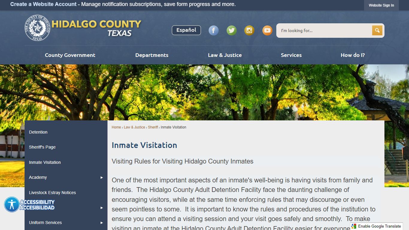 Inmate Visitation | Hidalgo County, TX - Official Website
